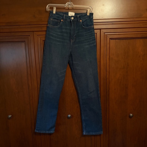 Reformation Ezra Stretch High Rise Straight Jeans in Galene Wash Size 27 - Picture 6 of 11